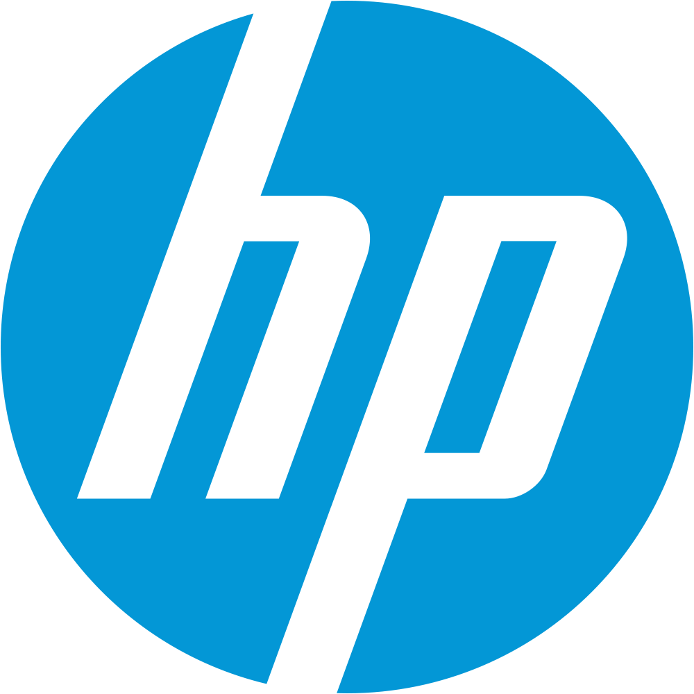 hp logo, hewlett packard logo