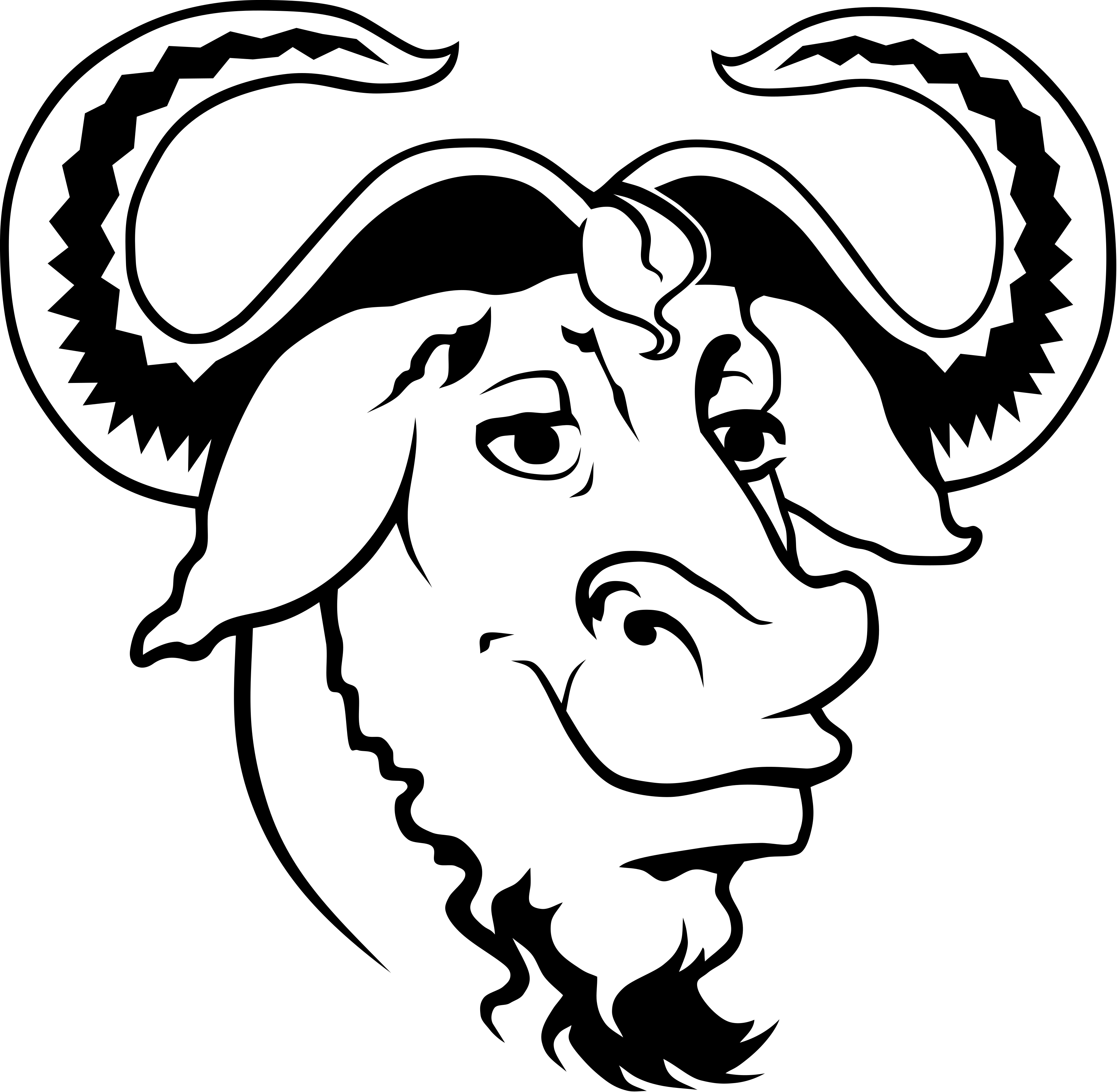 GNU logo.
